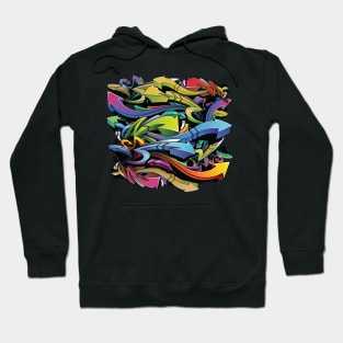 Colorful Graffiti Arrows Pattern Street Art Hoodie